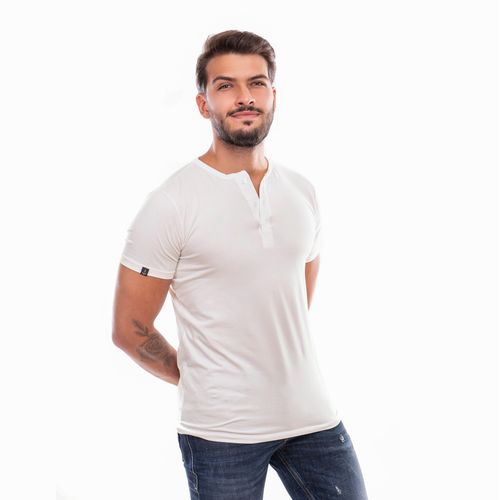 Camiseta Henley New Old Classic Off White