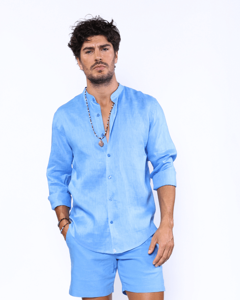 Camisa-Masculina-Linho-New-Old-Gola-Padre-Azul-Claro--3-