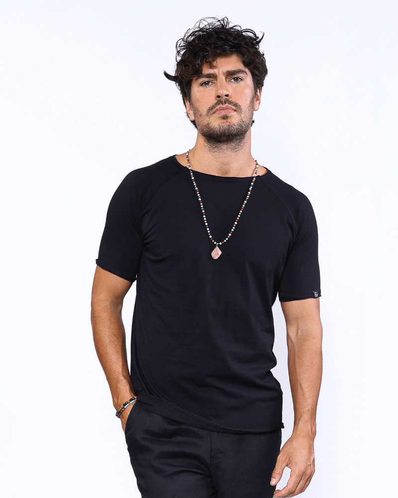 T shirt gola canoa masculina