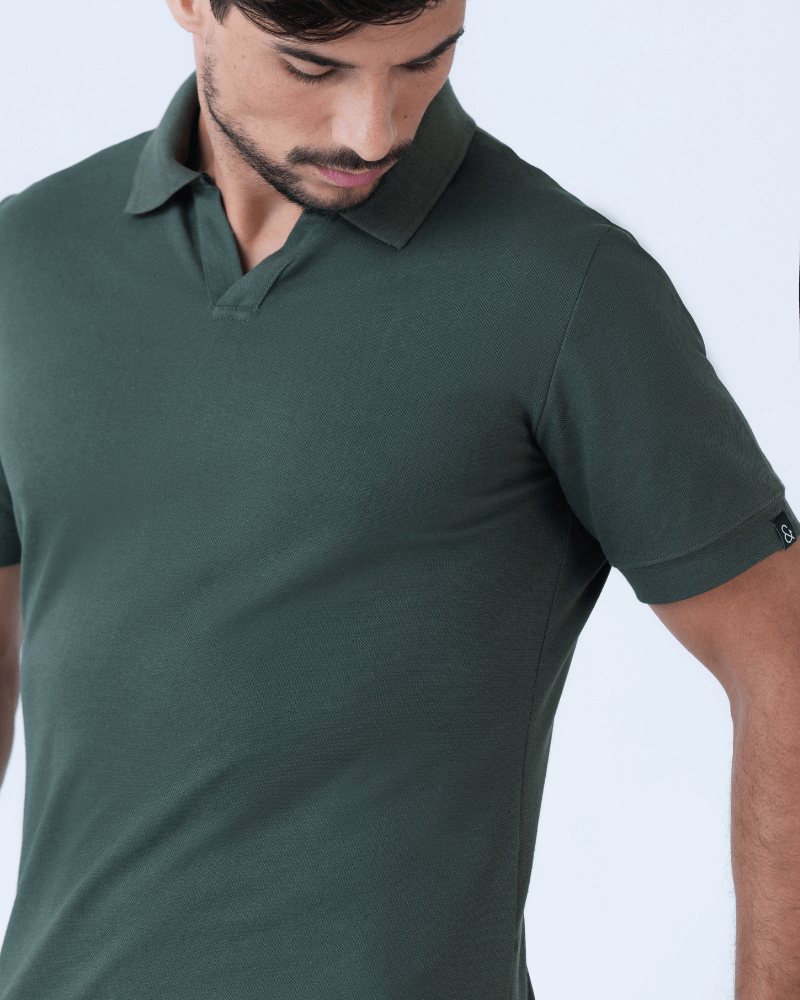 Polo-Masculina-New-Old-Gola-V-Piquet-Copenhague-Verde-Militar--2-