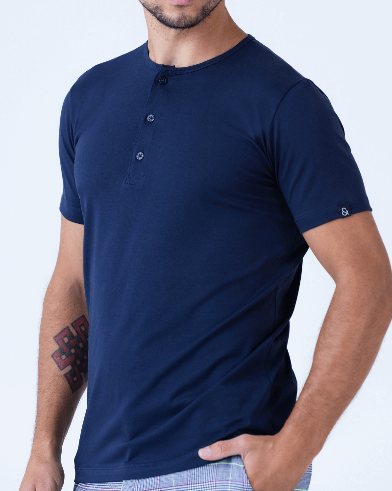 Camiseta-Masculina-New-Old-Henley-Manga-Curta-Pima-Azul-Marinho--3-