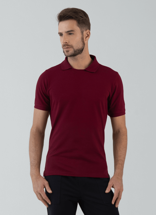 Camiseta Masculina Gola Polo Sevilha Vinho