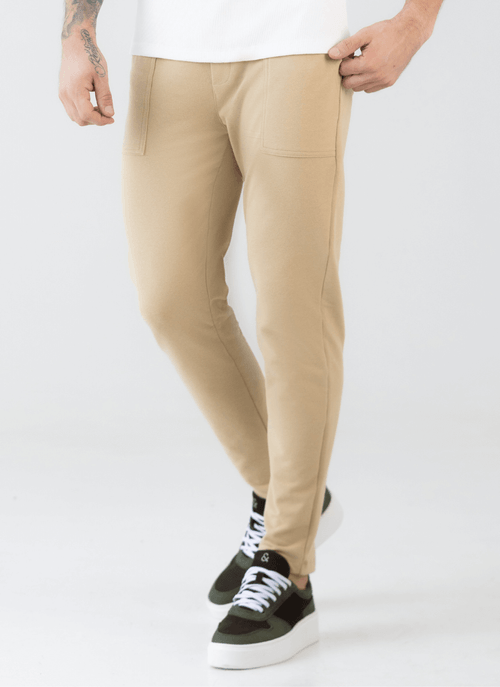 Calça Masculina Moletom Moscou Bege