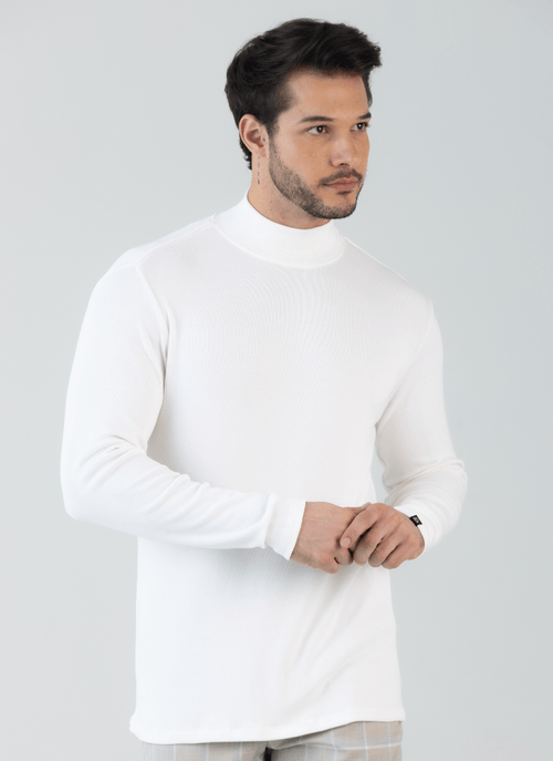 Blusa Masculina Gola Alta Viena Branco