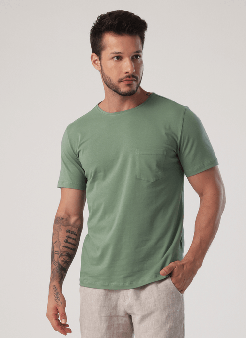 Camiseta Masculina Pocket Militar