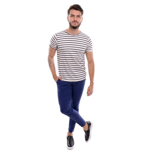 Camiseta New Old Cânhamo Marinho/Off White Tamanho:EXGG