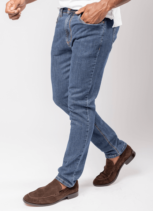 Calça Jeans Slim Masculina Essential Azul