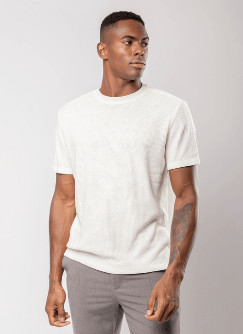 Camiseta Tricot Masculina Falésia Off White