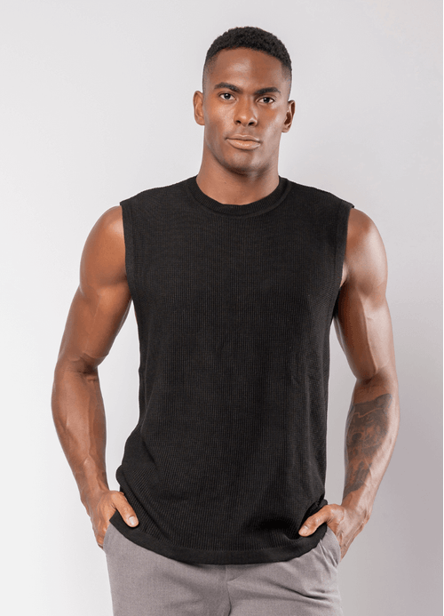 Regata Tricot Masculina Nazaré Preto