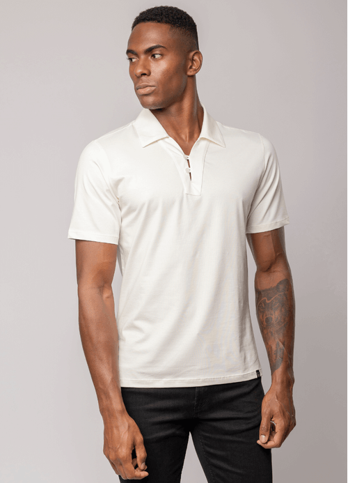 Camisa Polo Masculina Amalfitana Off White