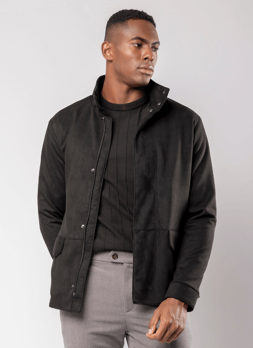 Jaqueta Masculina Suede Premium Preta