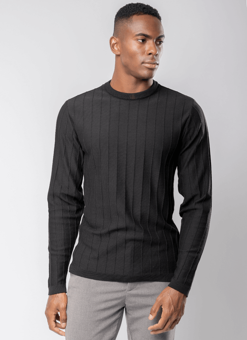 Camiseta Tricot Masculina ML Trace Preto