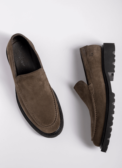 Mocassim Masculino New Old Camurça Chumbo