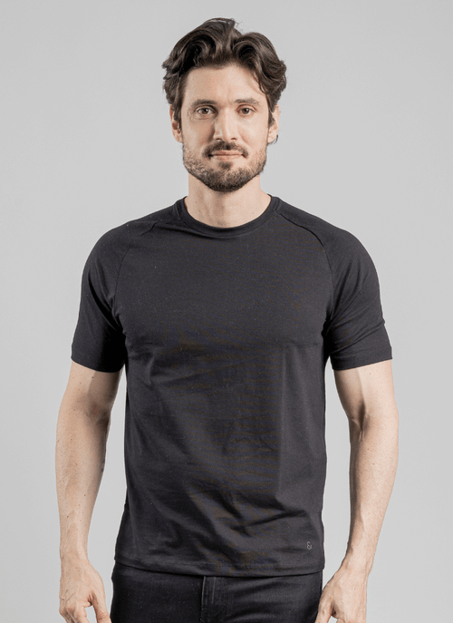 Camiseta Masculina Raglan Pima Balance Preto