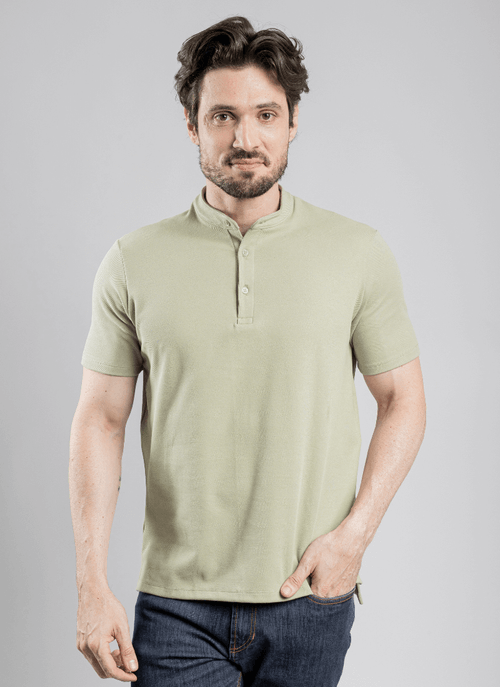 Camiseta Masculina Gola Mao Beat Verde