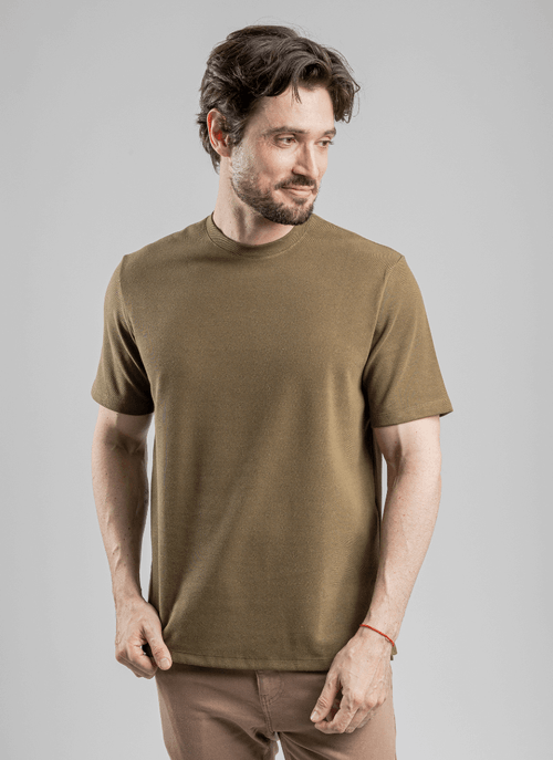 Camiseta Masculina Gola Média Dusk Verde