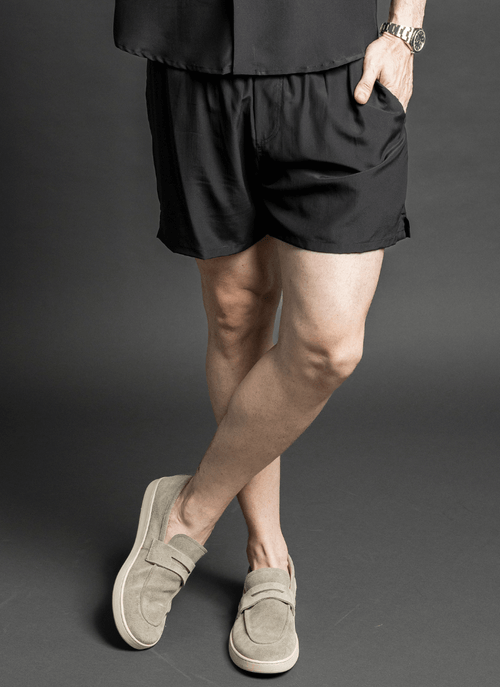Shorts Masculino Seda Preto