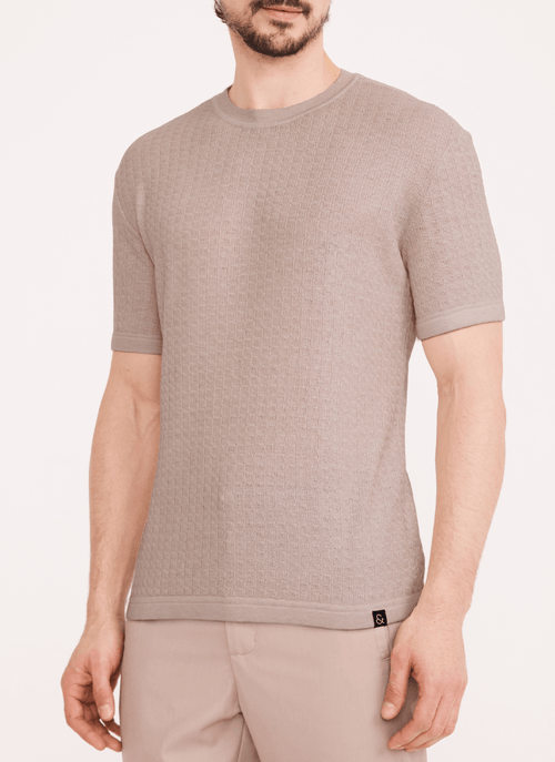 Camiseta Masculina Tricot Groove Areia