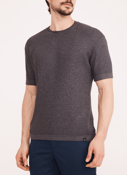 Camiseta Masculina Tricot Groove Cinza