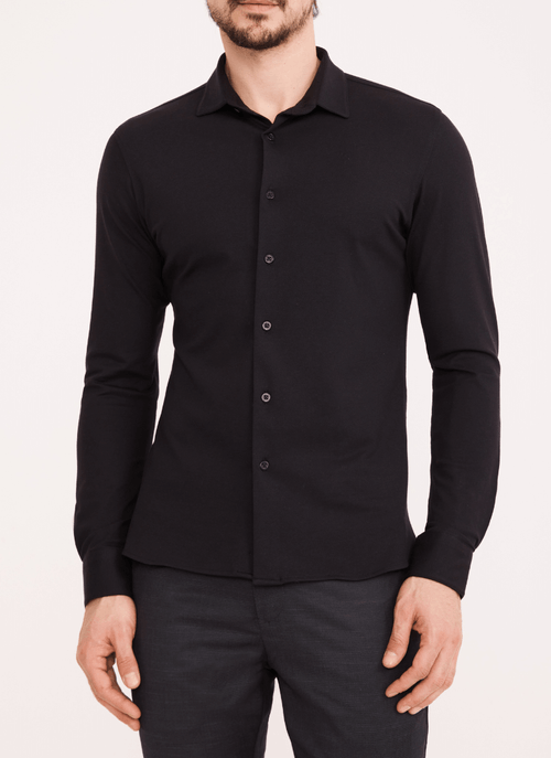 Camisa Masculina Piquet Pima Preta
