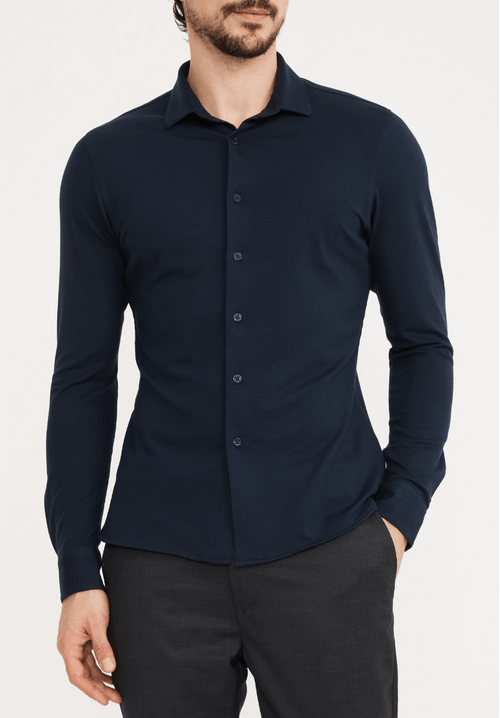 Camisa Masculina Piquet Pima Marinho
