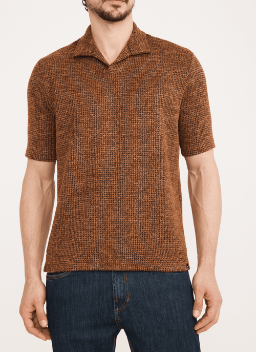 Camiseta Polo Masculina Stride Ferrugem