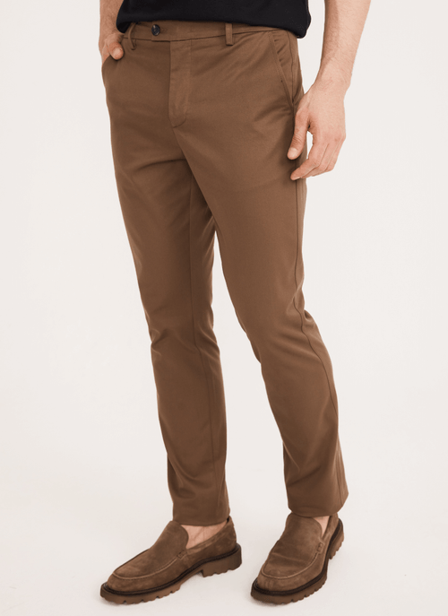 Calça Masculina Chino Sarja Marrom
