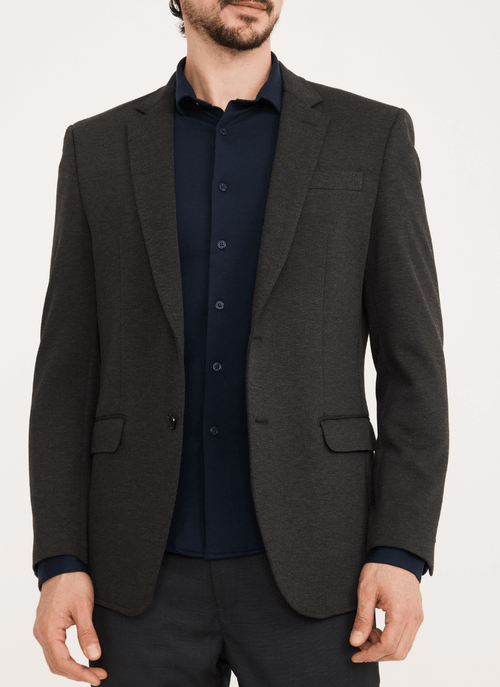 Blazer Masculino de Malha Chumbo