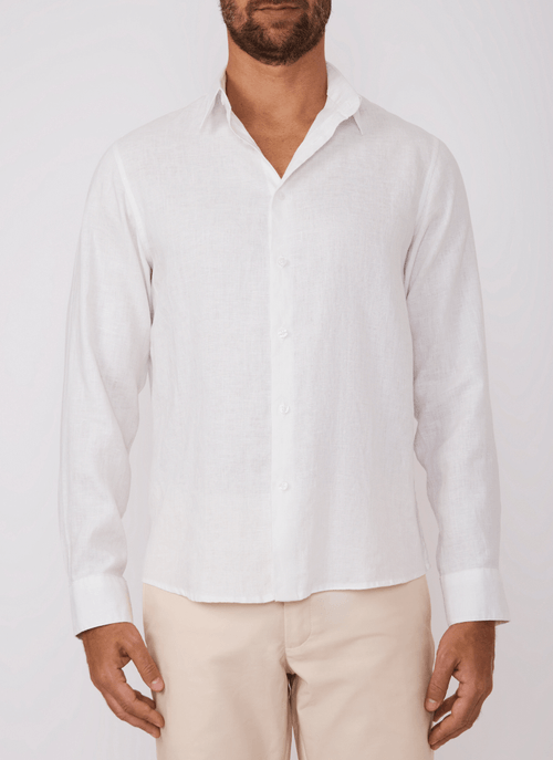 Camisa Masculina Linho Off White