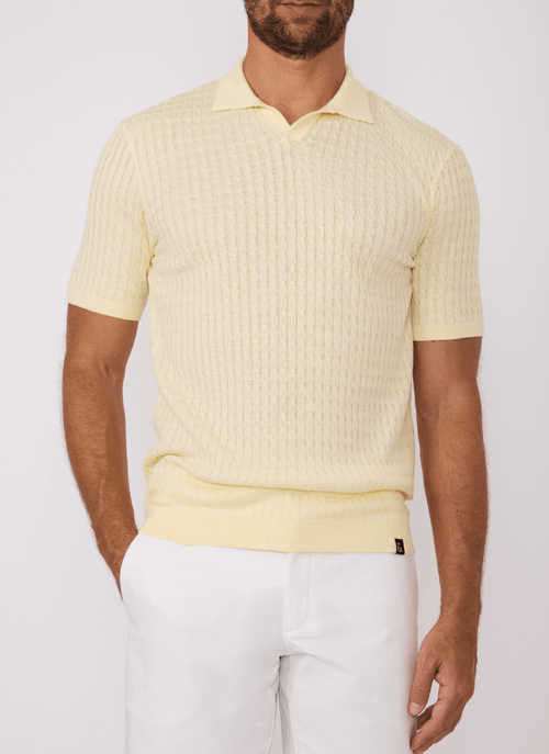 Camiseta Polo Masculina Tricot New Track Amarela