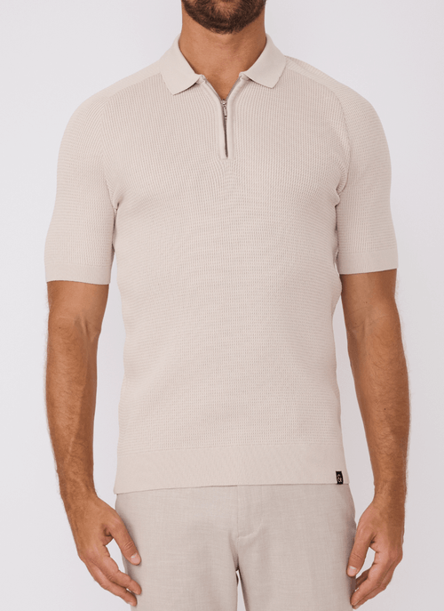Camiseta Masculina Polo Tricot Hype Areia