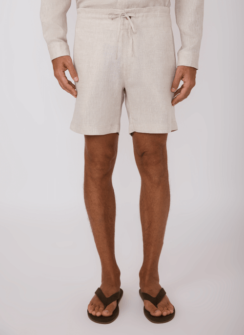 Shorts Masculino Linho Essential Bege
