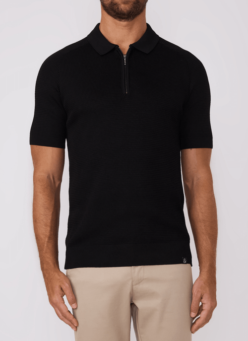 Camiseta Masculina Polo Tricot Hype Preta