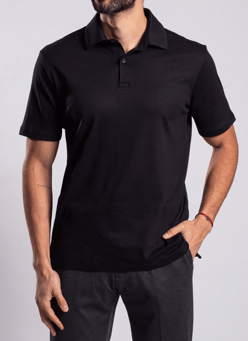Camiseta Polo Masculina Prime Preta