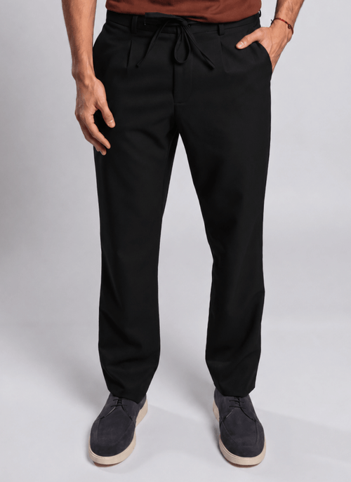 Calça Masculina Alfaiataria Amarração Evolution Preta